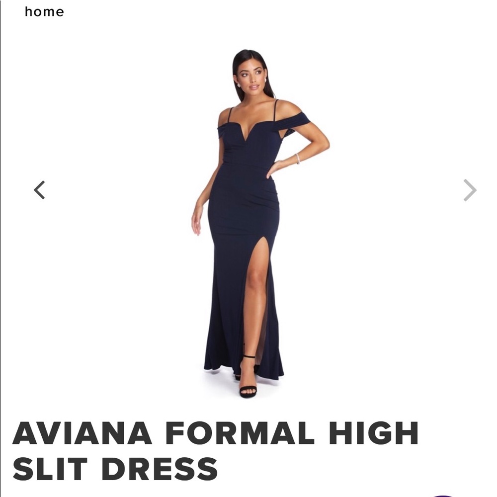 Windsor formal knee slit dress